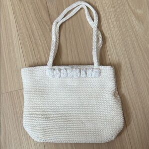 The Sak Ivory Woven Mini Tote Bag